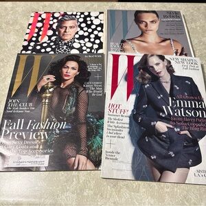 Lot 4 W Magazine 2013 Covers- Emma Watson, J-Lo, Cara Delevingne, George Clooney